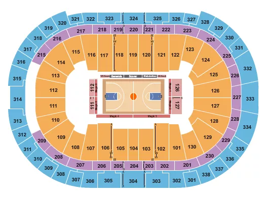 BASKETBALL GLOBETROTTERS Seating Map Seating Chart