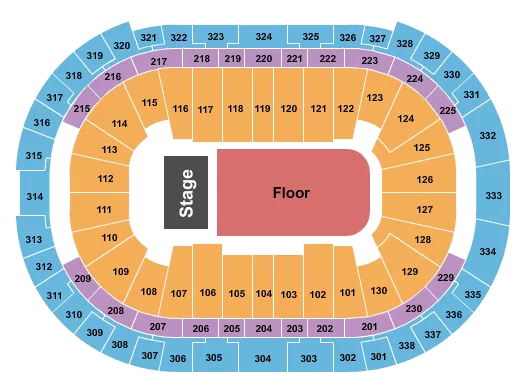 ENDSTAGE GA FLOOR Seating Map Seating Chart