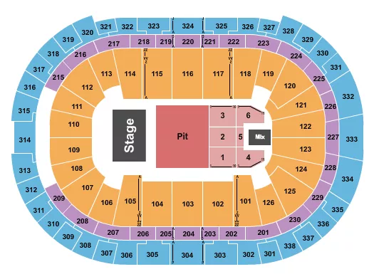ENDSTAGE GA PIT 2 Seating Map Seating Chart