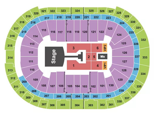 JONAS BROTHERS Seating Map Seating Chart
