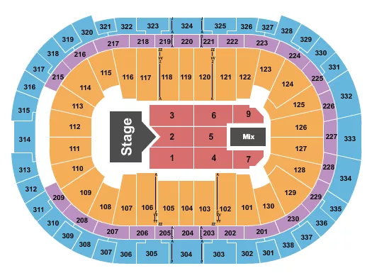 RASCAL FLATTS Seating Map Seating Chart