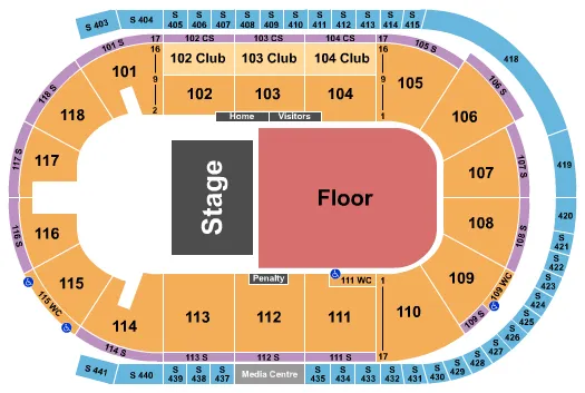 ENDSTAGE GA FLOOR 2 Seating Map Seating Chart