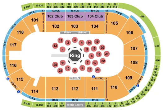 MMA WITH TABLES Seating Map Seating Chart