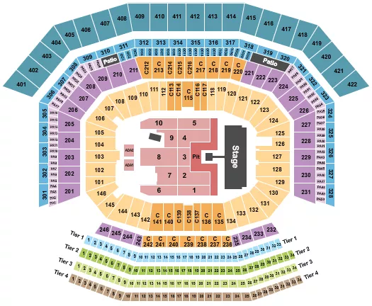 LEVIS STADIUM AC DC Seating Map Seating Chart