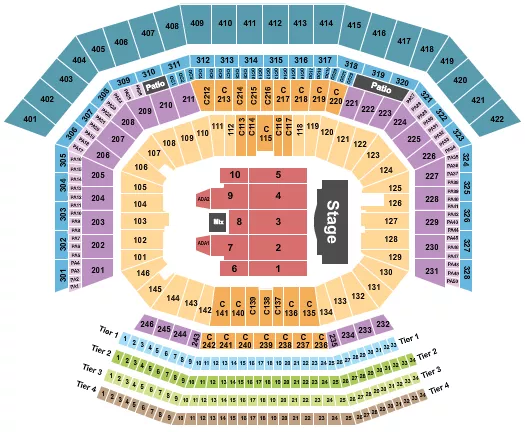 LEVIS STADIUM BRUNO MARS Seating Map Seating Chart