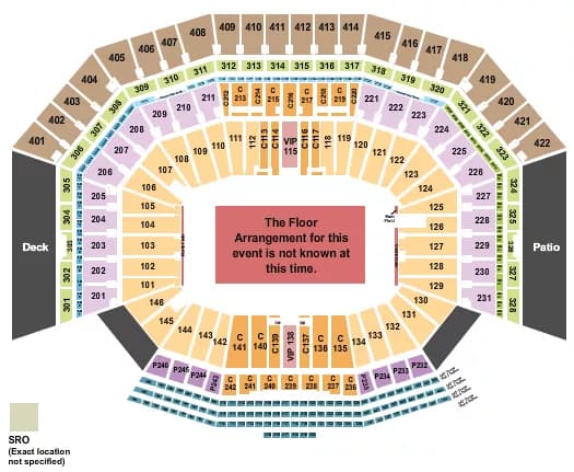 LEVIS STADIUM GENERIC FLOOR RW Seating Map Seating Chart