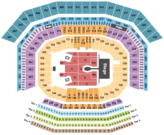 LEVIS STADIUM MORGAN WALLEN Seating Map Seating Chart
