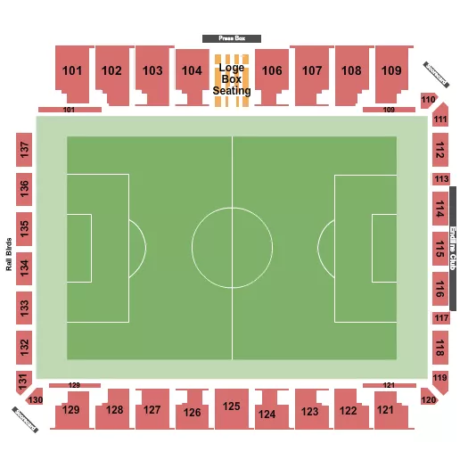 SOCCER Seating Map Seating Chart
