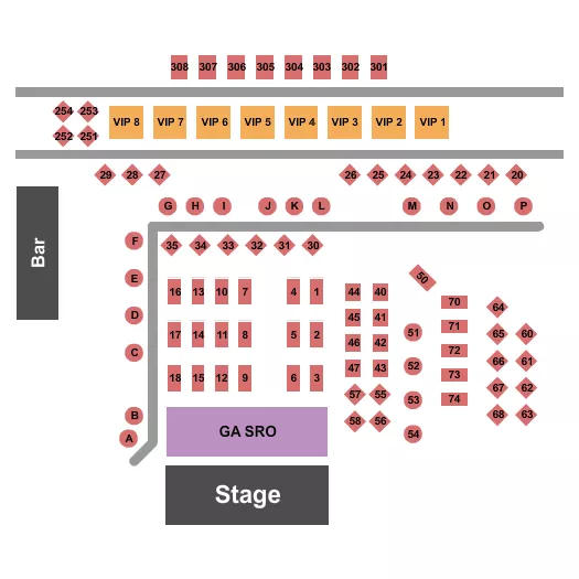 ENDSTAGE 2 Seating Map Seating Chart