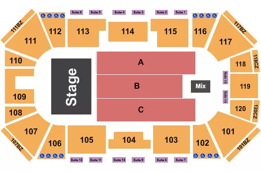 ENDSTAGE 2 Seating Map Seating Chart