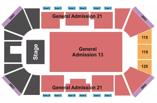 ENDSTAGE GA FLOOR 2 Seating Map Seating Chart