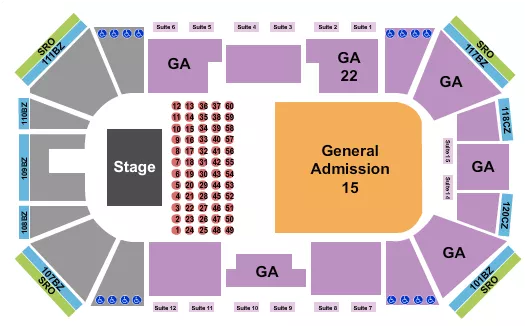 GA VIP TABLES Seating Map Seating Chart
