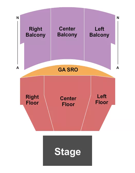 LIBERTY HALL KS ENDSTAGE SRO Seating Map Seating Chart