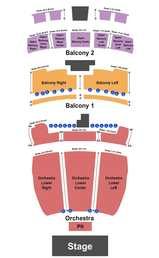 ENDSTAGE PIT Seating Map Seating Chart