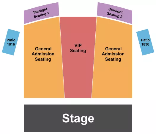 LINCOLN AMPHITHEATRE LINCOLN CITY ENDSTAGE Seating Map Seating Chart