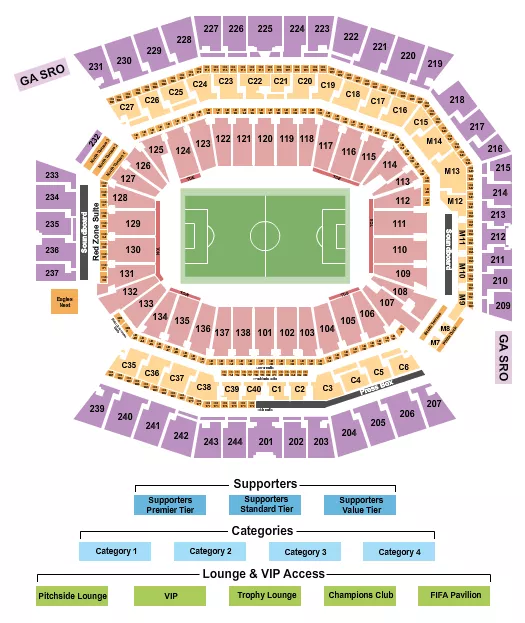 SOCCER RW WORLD CUP Seating Map Seating Chart