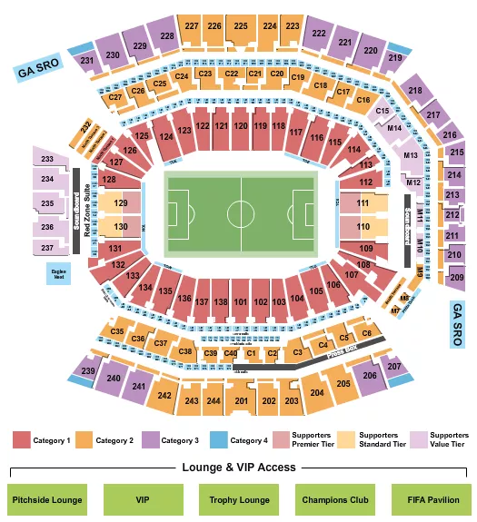 SOCCER WC CATEGORY 2 Seating Map Seating Chart