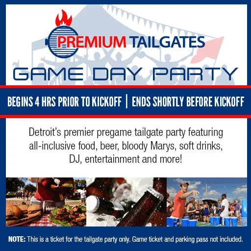 PREMIUM TAILGATE LOT DETROIT TAILGATE Seating Map Seating Chart