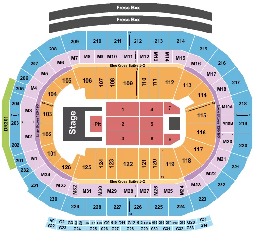 DOJA CAT Seating Map Seating Chart