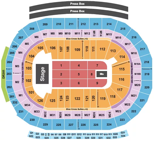 ENDSTAGE 6 Seating Map Seating Chart