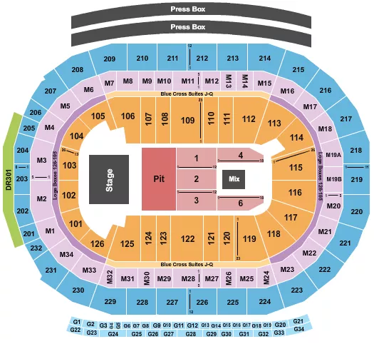 ENDSTAGE GA PIT Seating Map Seating Chart