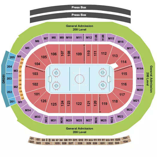 HOCKEY GA 2 Seating Map Seating Chart