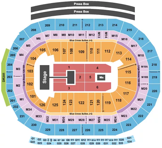 KELSEA BALLERINI Seating Map Seating Chart