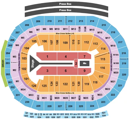 MAROON 5 Seating Map Seating Chart