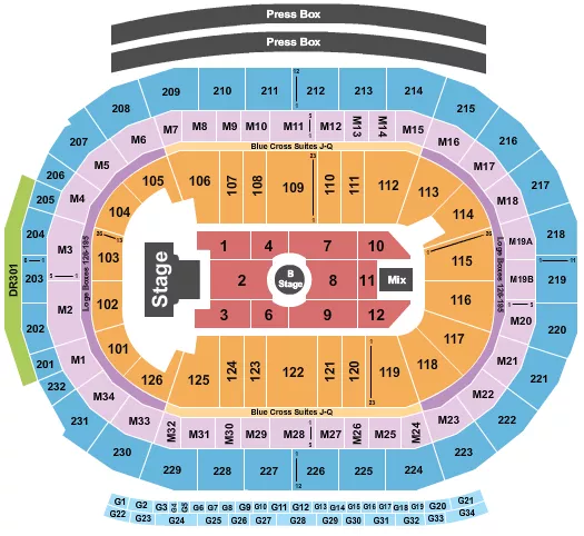 MELANIE MARTINEZ Seating Map Seating Chart