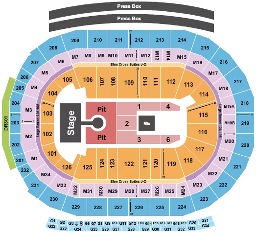 WEEZER Seating Map Seating Chart