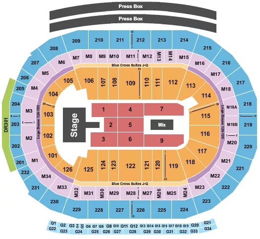 WU TANG CLAN Seating Map Seating Chart