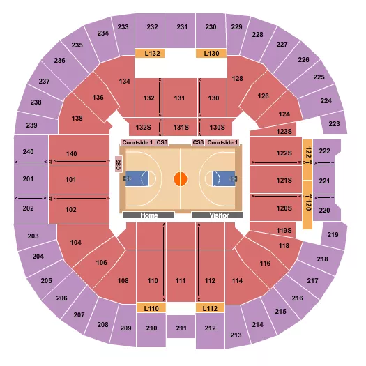BASKETBALL Seating Map Seating Chart