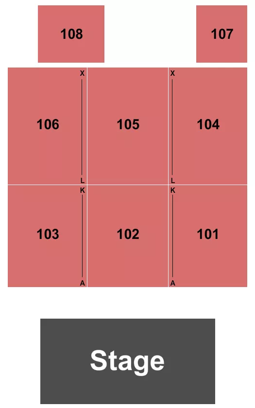 LIVE EVENT CENTER ENDSTAGE 2 Seating Map Seating Chart