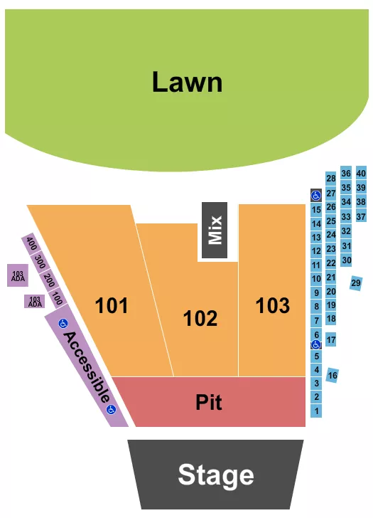 ENDSTAGE PIT 3 Seating Map Seating Chart