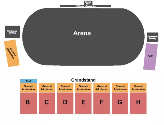 RODEO Seating Map Seating Chart