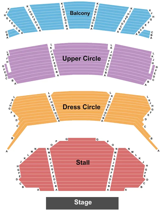 END STAGE Seating Map Seating Chart