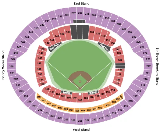 BASEBALL Seating Map Seating Chart