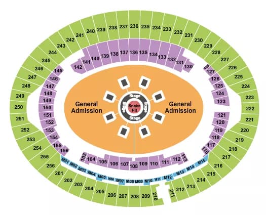 METALLICA Seating Map Seating Chart