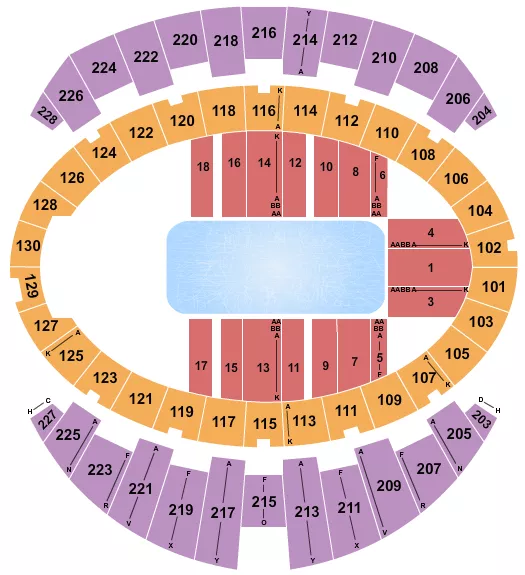 DISNEY ON ICE Seating Map Seating Chart