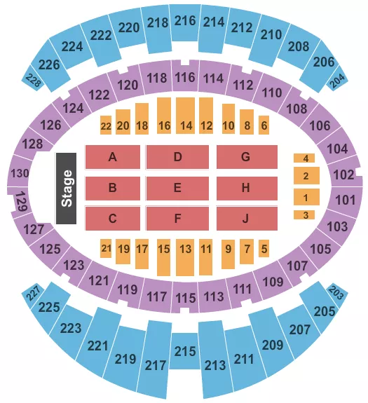 END STAGE Seating Map Seating Chart