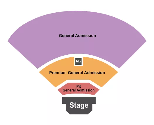 ENDSTAGE PIT GA PREM GA Seating Map Seating Chart