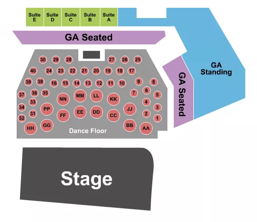ENDSTAGE DANCE FLOOR 3 Seating Map Seating Chart