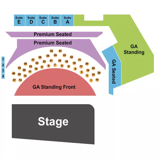 ENDSTAGE GA FLOOR TABLES Seating Map Seating Chart