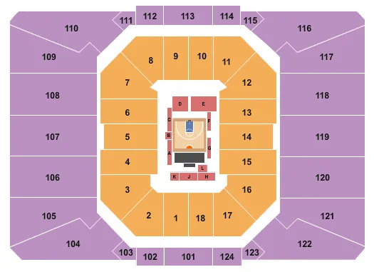 BIG 3 BASKETBALL Seating Map Seating Chart