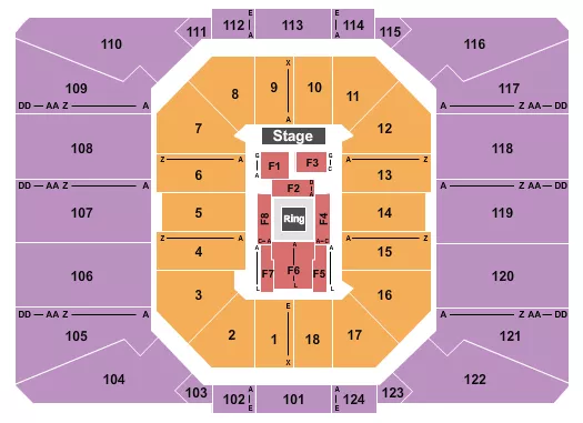 BOXING Seating Map Seating Chart