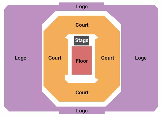 LOGE COURTSIDE Seating Map Seating Chart