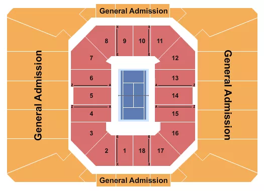 STARS OF THE OPEN Seating Map Seating Chart