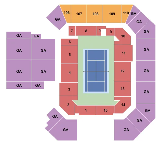 TENNIS 2017 Seating Map Seating Chart