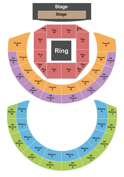 BOXING Seating Map Seating Chart