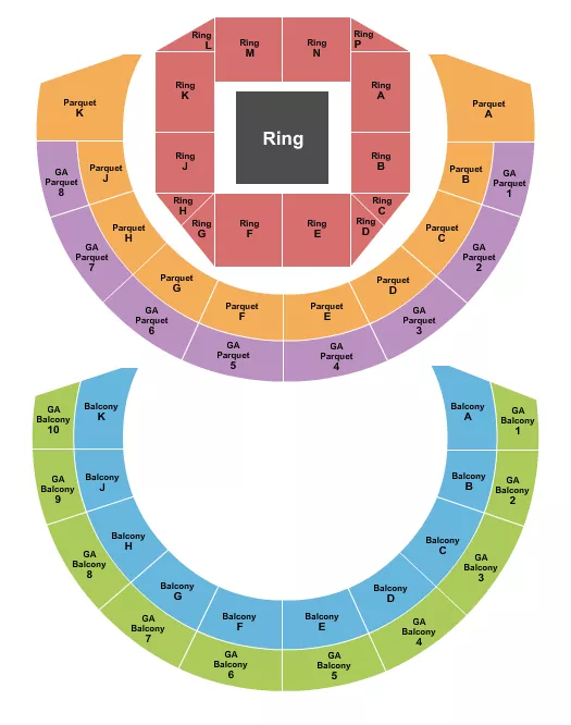 MMA Seating Map Seating Chart